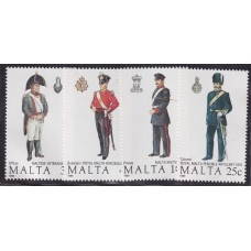 MALTA 1989 SERIE COMPLETA DE ESTAMPILLAS NUEVAS MINT UNIFORMES MILITARES